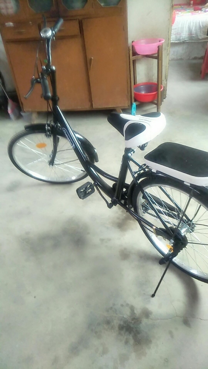 24寸无框黑色自行车特价款成人男女通勤