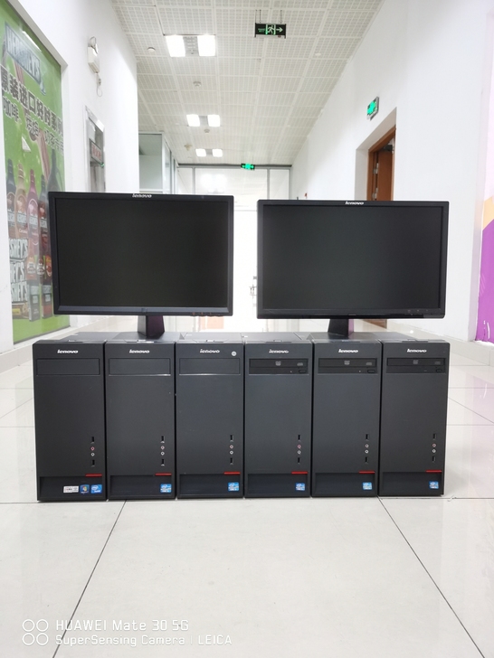 二手联想电脑主机新款办公电脑四核台式家用全...