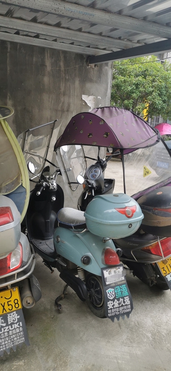 绿源电动车，平时老婆带小孩出去买菜，因为买...