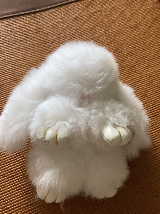 兔子毛绒挂件,可挂包,挂钥匙。