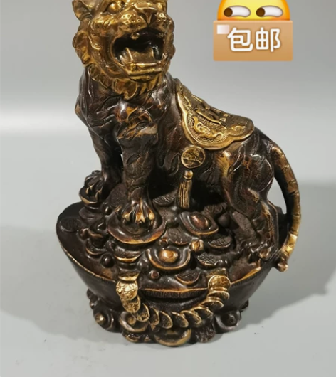 虎年礼品纯铜老虎摆件元宝虎上山虎虎啸山河鎏...