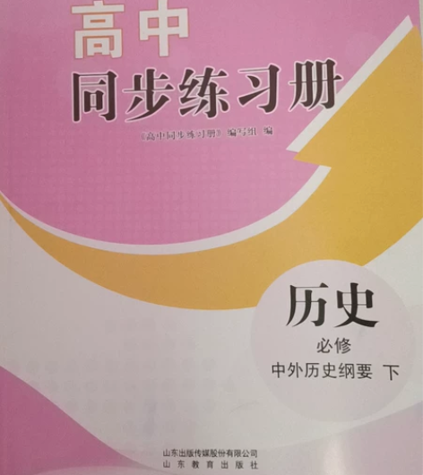 历史必修 中外历史纲要 下，几乎全新，外皮...