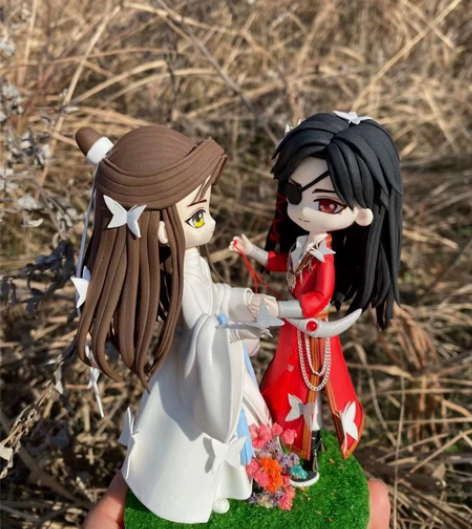 天官赐福，花城，谢怜手办。 感兴趣的话点“...
