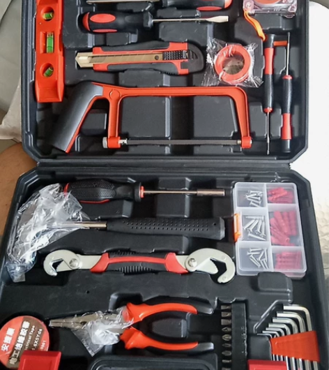 安捷顺家用多功能手动五金工具箱套装家庭维修...