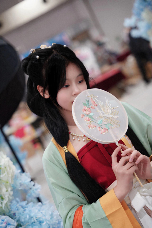 汉服女正品原创夏季仙气白菜正版全套齐腰襦裙...