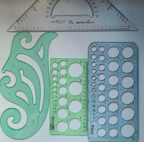 三角板(上海蝴蝶)   45° 圆模板(金...