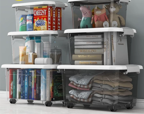 全新收纳箱塑料玩具收纳箱加厚透明储物箱衣服...