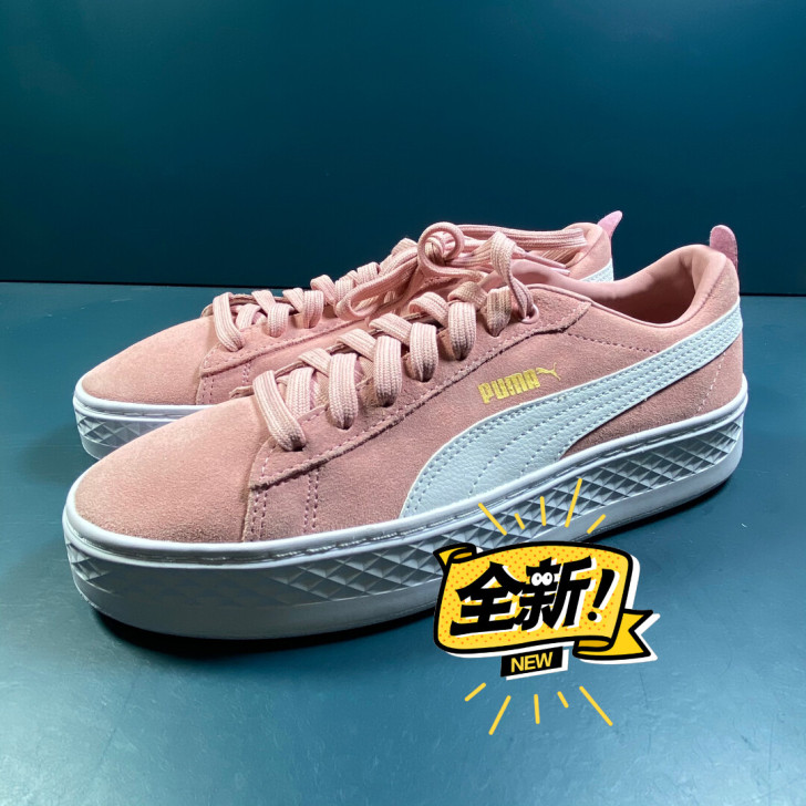 37.5码 彪马PUMA中厚底粉色松糕鞋 ...