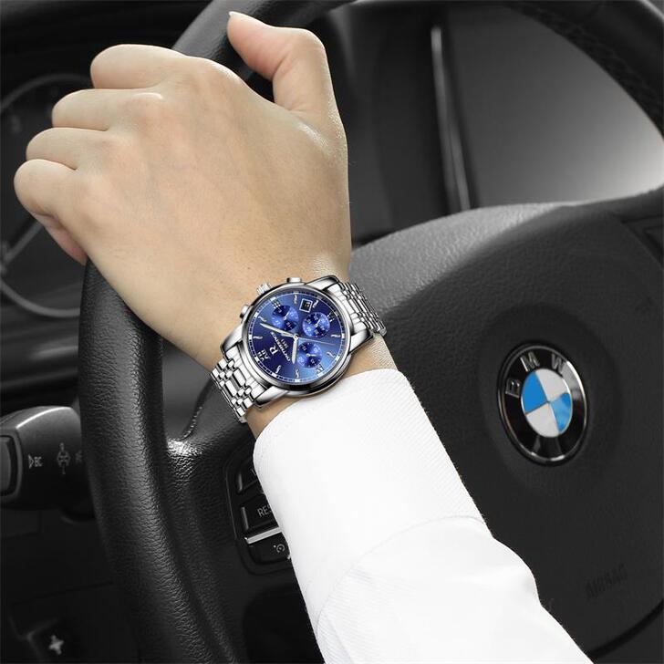 瑞之缘手表男士运动石英非机械防水时尚皮带夜...