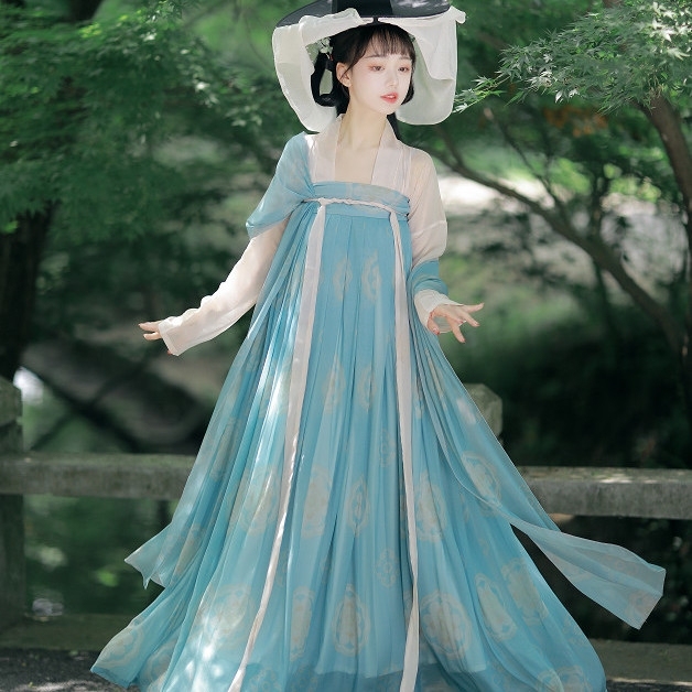 汉服女剧本杀唐制一片式齐胸襦裙夏季复原薄款...
