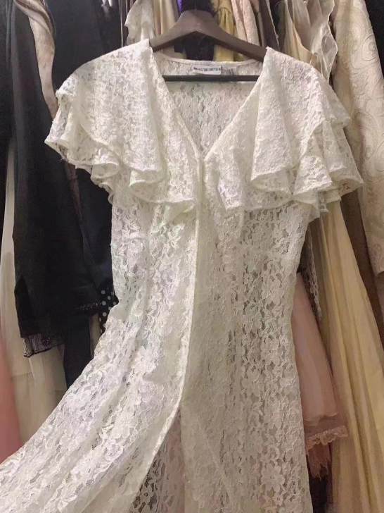 水无花音vintage 古着蕾丝连衣裙