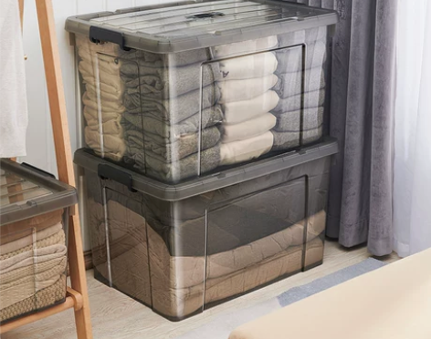 透明收纳箱 透明收纳箱特大号塑料整理箱衣服...