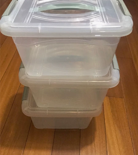 3个包邮12元家居透明收纳箱塑料杂物食品储...