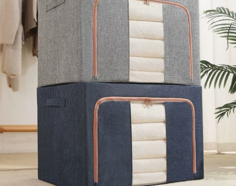 棉麻收纳箱布艺可折叠衣服棉被储物箱 【数量...