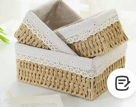 【全新，包邮，桌面收纳筐】大中小三个一套包...