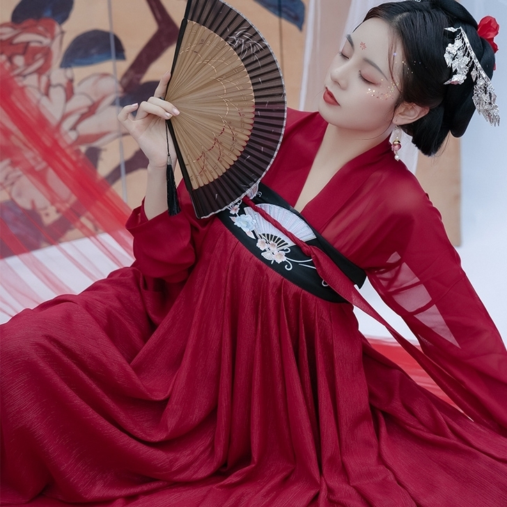 清梳原创 花瑶 汉服新款对襟春夏秋款刺绣齐...