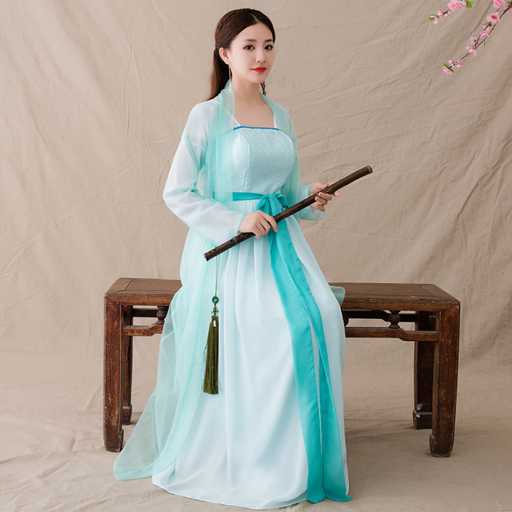 汉服女中国风广袖襦裙古装女汉服唐装公主仙女...