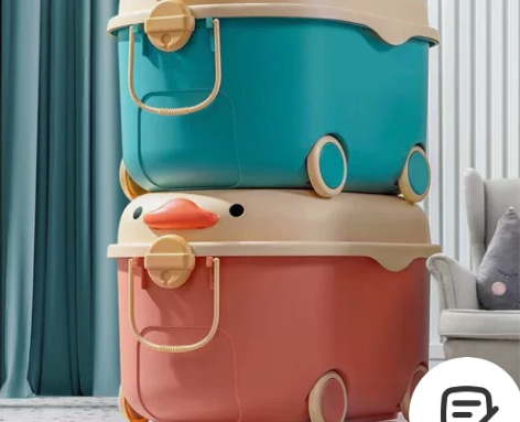 儿童玩具收纳箱家用整理箱塑料大容量零食储物...