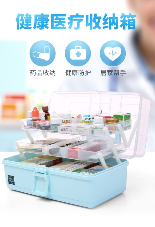 【全新包邮】家用医药箱多层大容量便携医疗应...