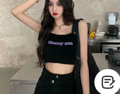 黑色内搭外穿ins性感辣妹背心吊带设计感小...