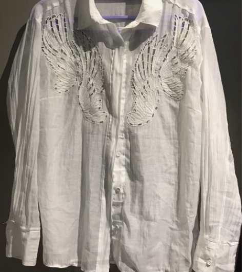 康金庸白衬衫，超薄透气，刺绣精致，因白衬衫...