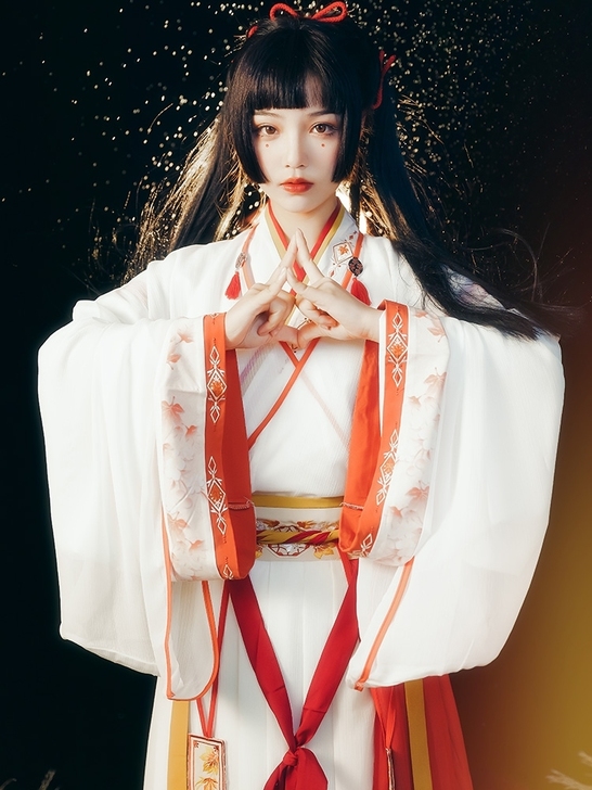 租 宿问白露晋制原创汉服女齐腰襦裙中国风...