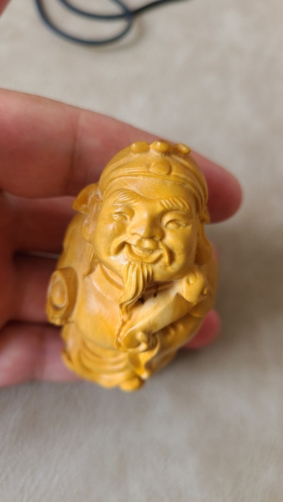 木雕财神，喜欢的来，两个一起