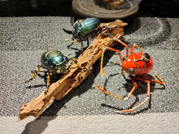 机械昆虫昨晚在床下发现一只长得特奇怪的昆虫...