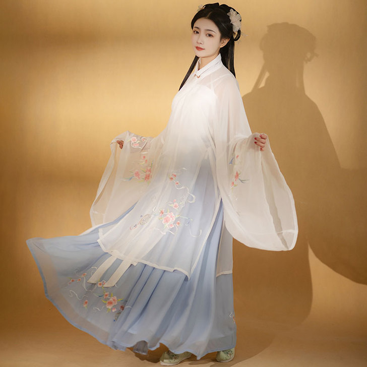 柒邑【玉阙】汉服女正品原创明制立领斜襟长衫...