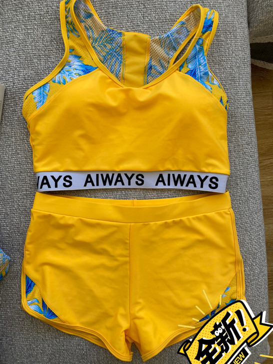 全新泳衣保守大码泳衣女保守学生仙女范胖mm...