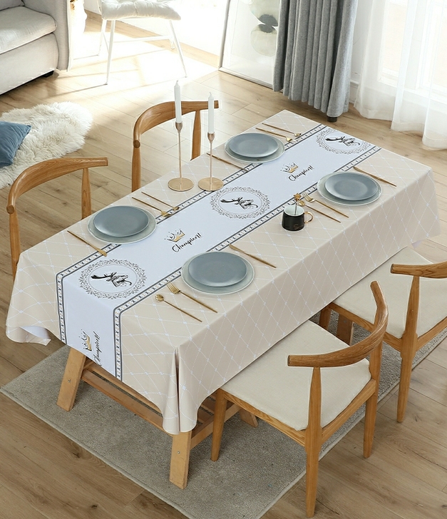 餐桌垫布书桌茶几田园台布 材质：PVC  ...