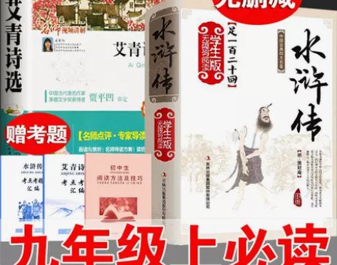 艾青诗选水浒传儒林外史简爱九年级必读书正版...