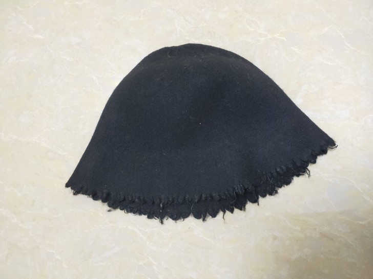 复古羊毛呢盆帽，n ome购入，可遮阳，时...