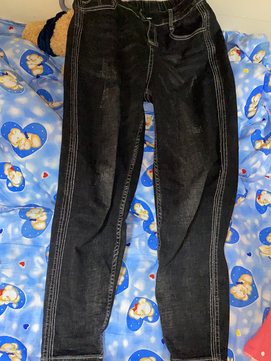 全新韩版春夏高腰直筒显瘦牛仔裤