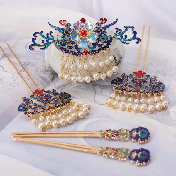 福利价！18.8包邮5件套！全新汉服珍珠流...