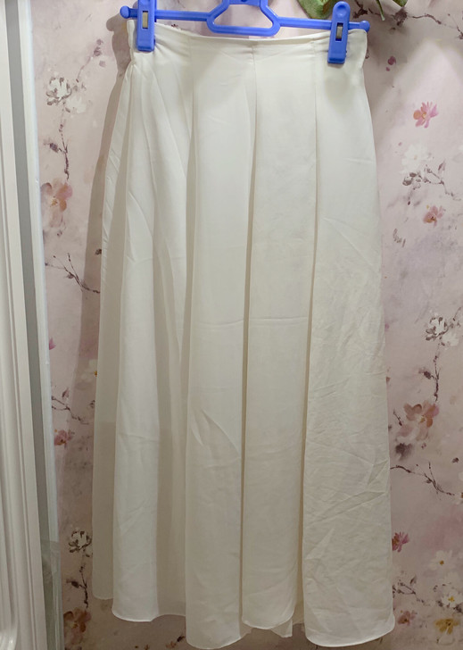 半身A字裙雪纺裙白色99新