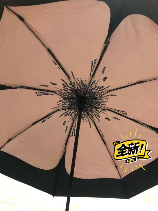 异度全新五折伞，晴雨两用伞，胭脂粉，所见即...