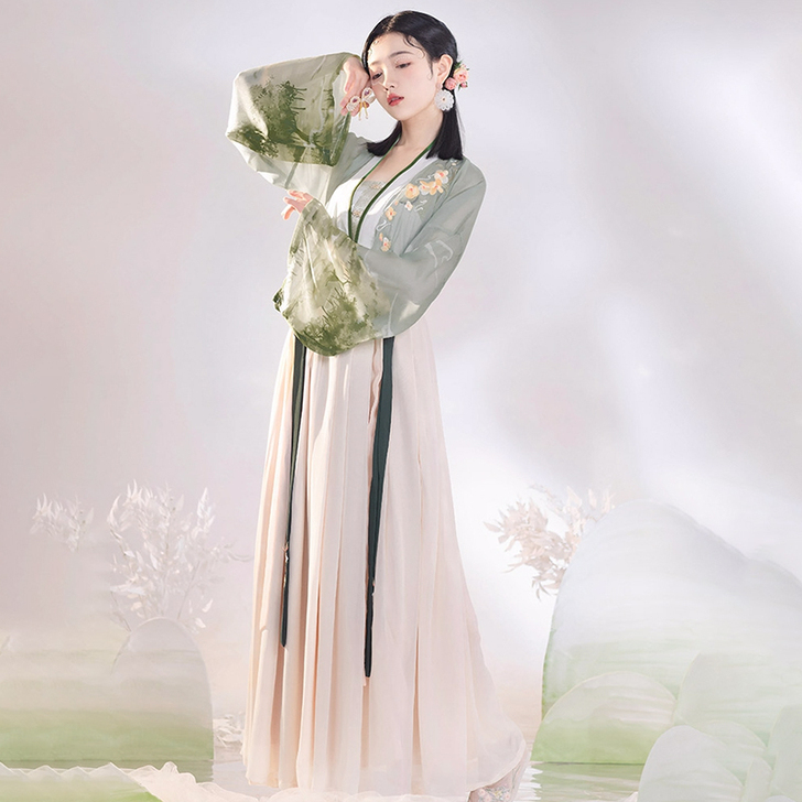 汉服女中国风正品原创夏季薄款女齐腰襦裙小个...