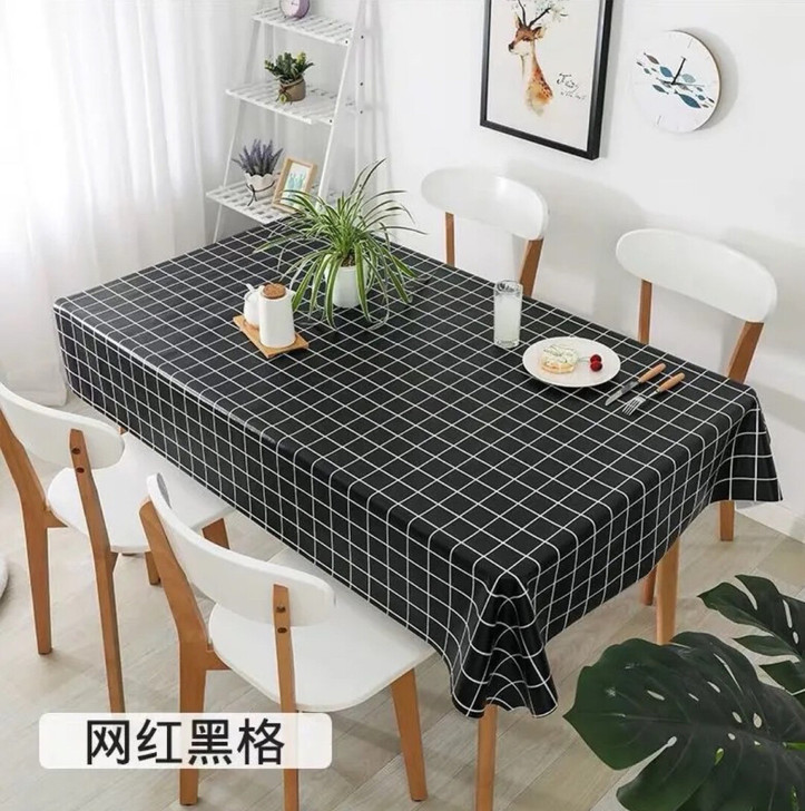 ins桌布防水防油防烫免洗pvc塑料台布学...