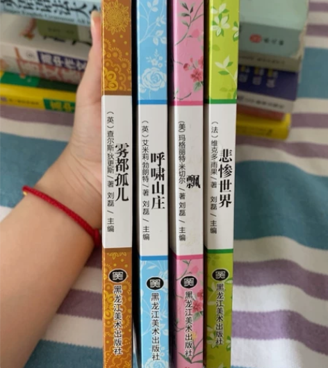 世界文学名著四本 《悲惨世界》《呼啸山庄》...