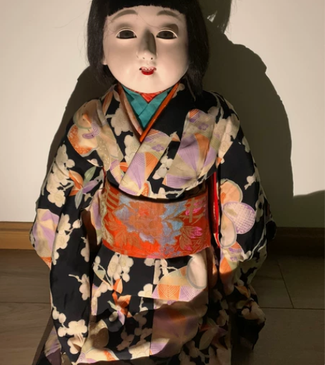 日本明治时期的百年市松人形。孩子高82厘米...