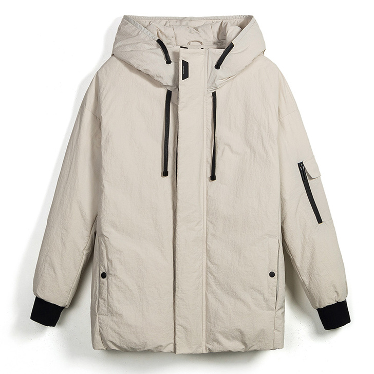 羽绒服男短款新款潮流帅气连帽,穿过一两次