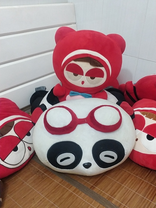 跑跑卡丁车熊猫车公仔