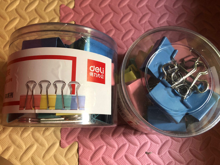 Deli 得力 彩色长尾夹