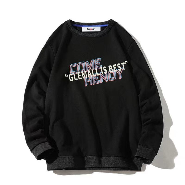 男士长袖卫衣潮流百搭圆领印花休闲上衣