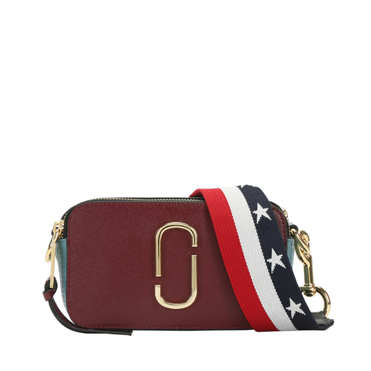 Fancy 女士双面口袋拼色小方包 斜挎包...