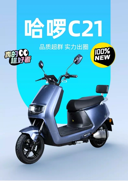 哈啰棒途C21-BK智能电动车全新电动车终...