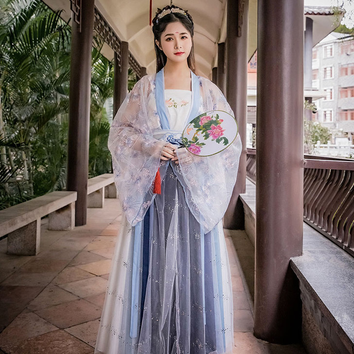 汉服女正品原创中国风夏季仙气飘逸古风白菜齐...