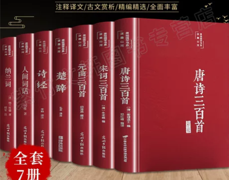 书籍三百全套7册古诗词大全人间词话王国维唐...