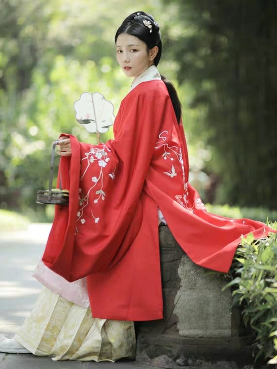 南雅集沉香亭明制披风汉服 m码 领子染色...